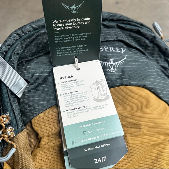 Osprey Nebula Backpack 32L Green Brindle Brown Outdoor Commuter Laptop NEW - Picture 13 of 13